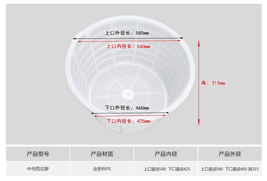 轩盛塑业中号塑料错位西瓜箩