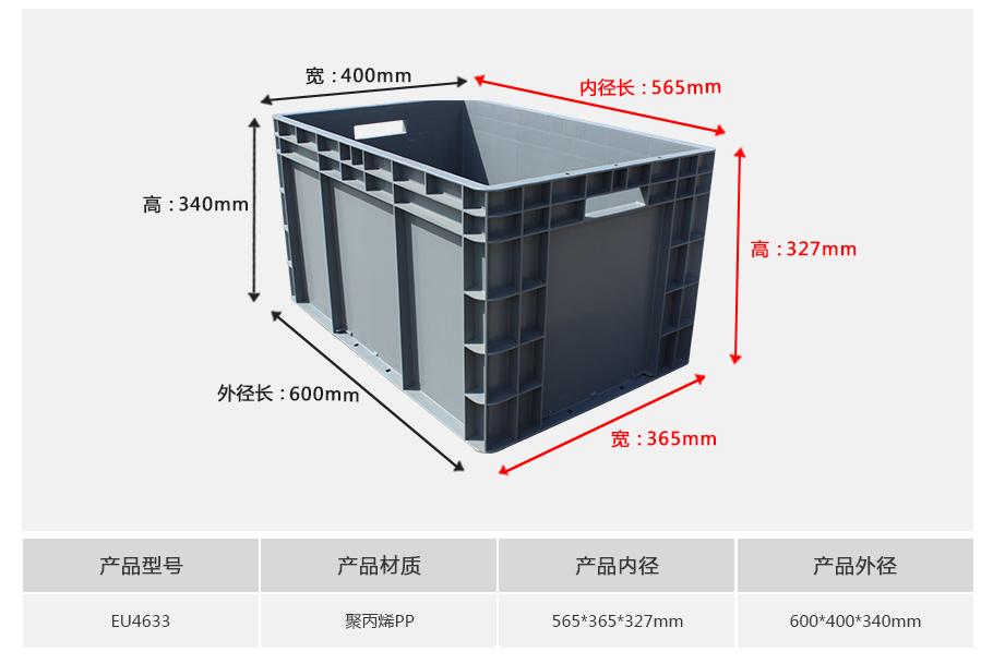 轩盛塑业EU4633塑料物流箱