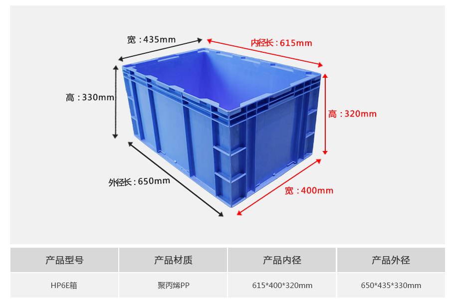 轩盛塑业HP6E塑料物流箱