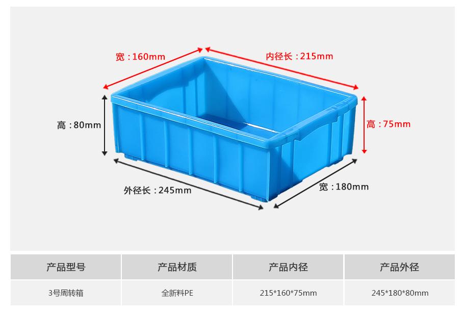 轩盛塑业3号塑料周转箱