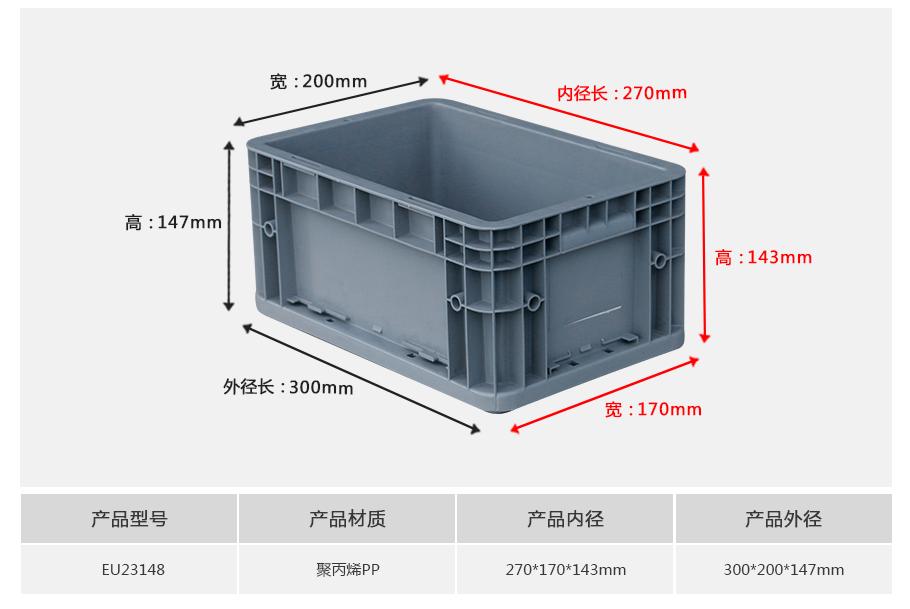 轩盛塑业EU23148塑料物流箱