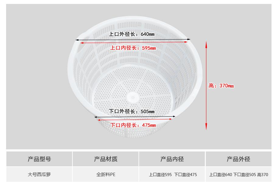 轩盛塑业大号塑料错位西瓜箩