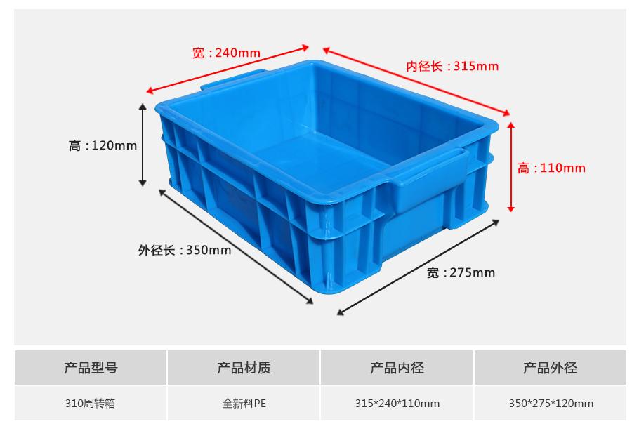 轩盛塑业310塑料周转箱g