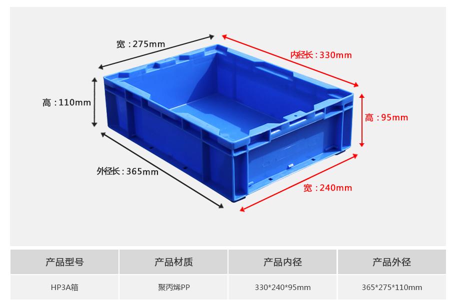 轩盛塑业HP3A塑料物流箱