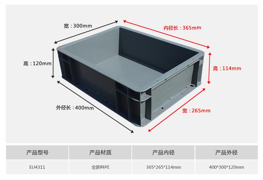 轩盛塑业EU4311塑料物流箱