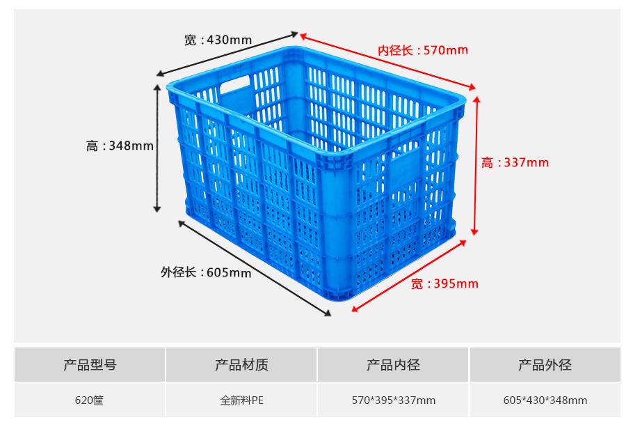 轩盛塑业620塑料周转筐