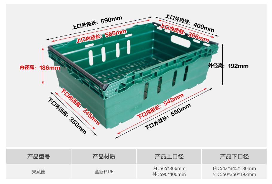 轩盛塑业果蔬塑料周转筐