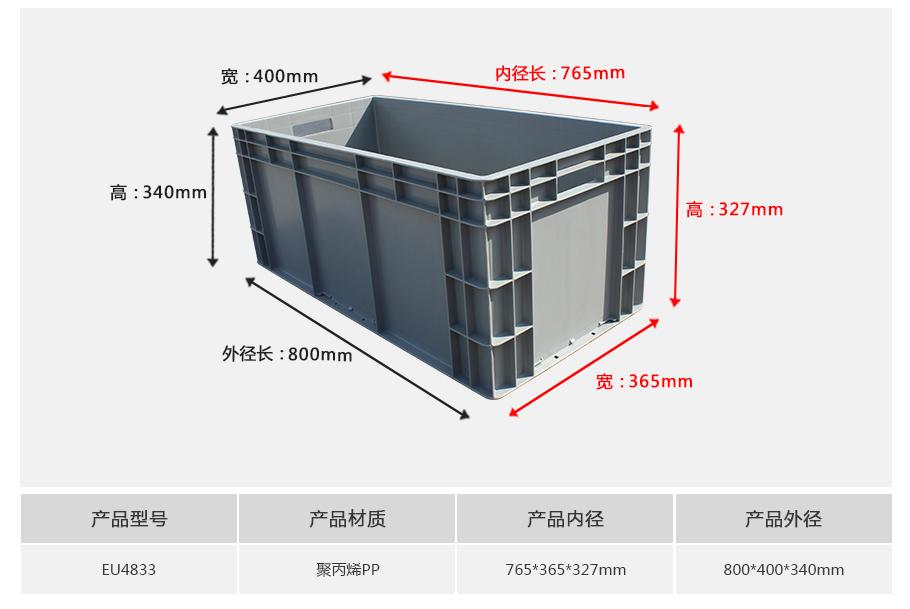 轩盛塑业EU4833塑料物流箱