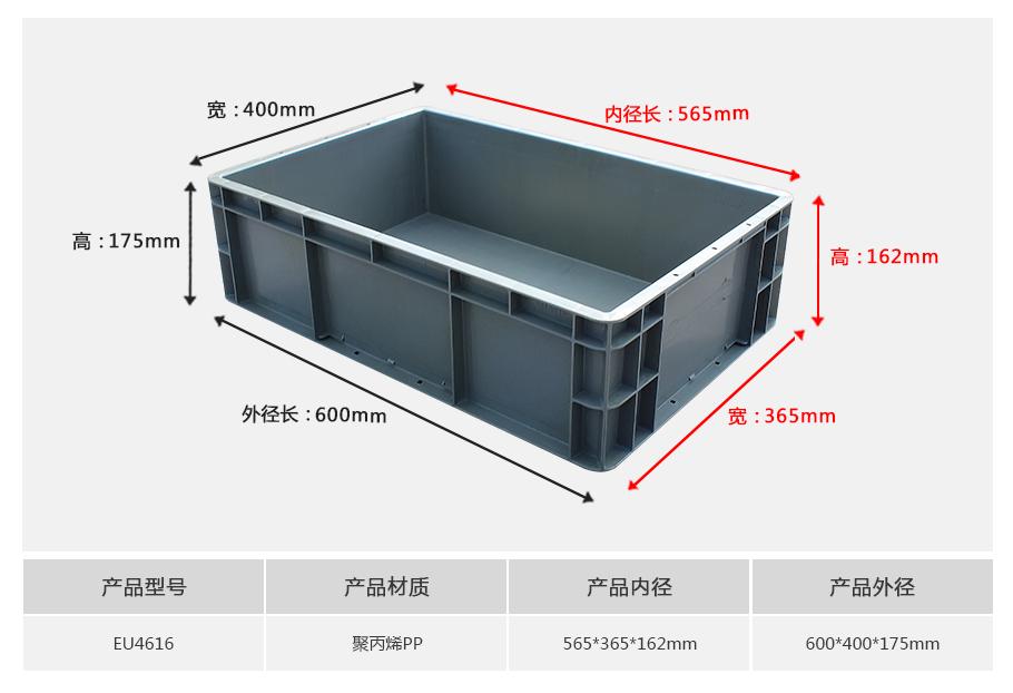 轩盛塑业EU4616塑料物流箱