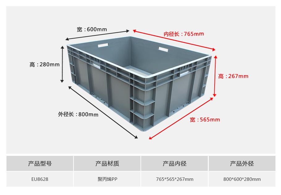 轩盛塑业EU8628塑料物流箱